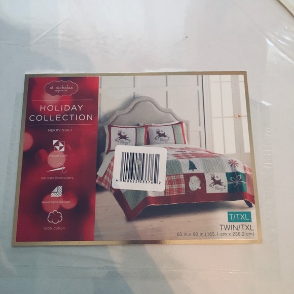 NW ST NICHOLS HOLIDAY COLLECTION MERRY TWIN QUILT